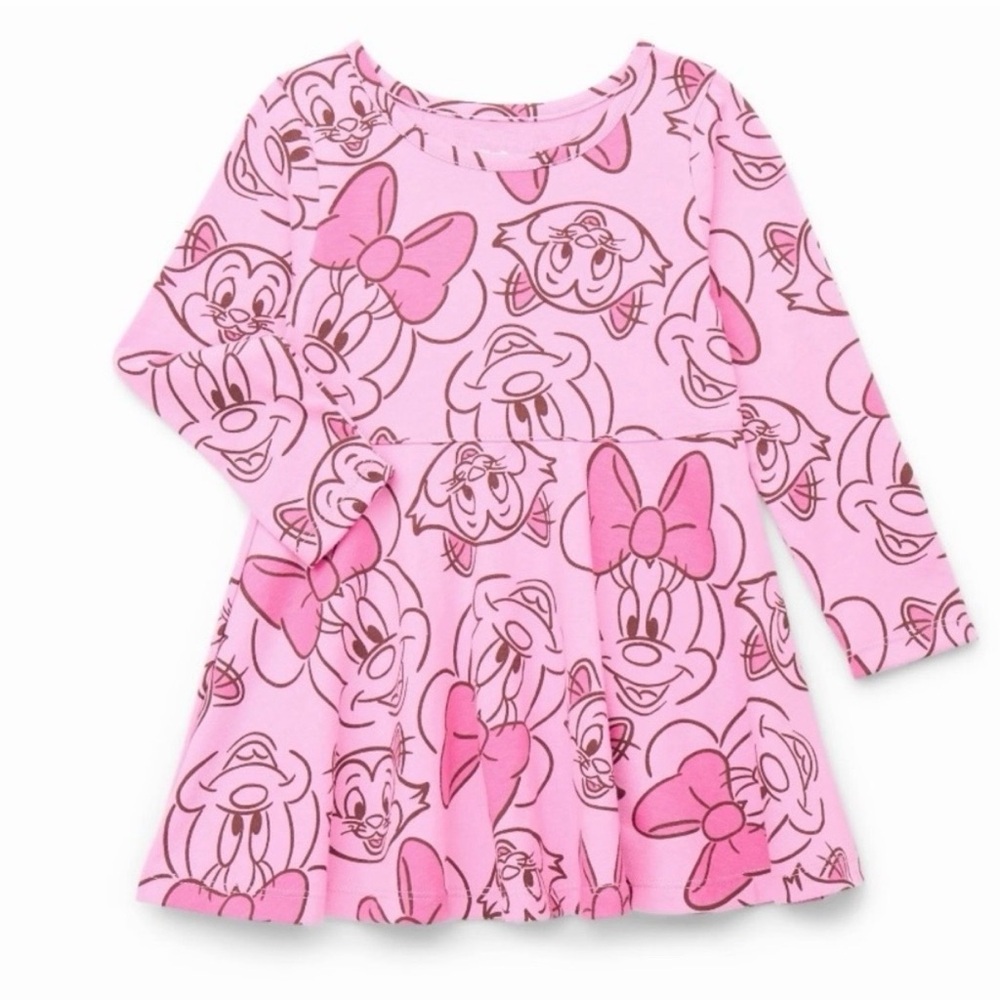 Disney Minnie Mouse Toddler Girls
Valentine's Long Sleeve Skater Dress - 5T